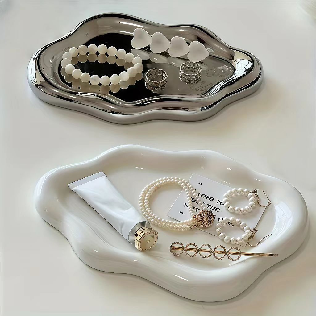 Travertine Tray Oval - 1pc Jewelry Dish for Women, Jewelry