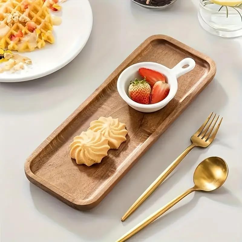 5pcs Acacia Wood Serving Tray  - Travertine Tray Oval recension och pris