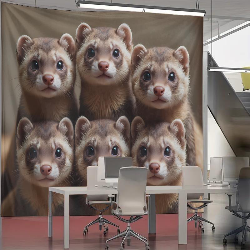 Cute Ferret Group Tapestry Wal - Interior Design Home recension och pris