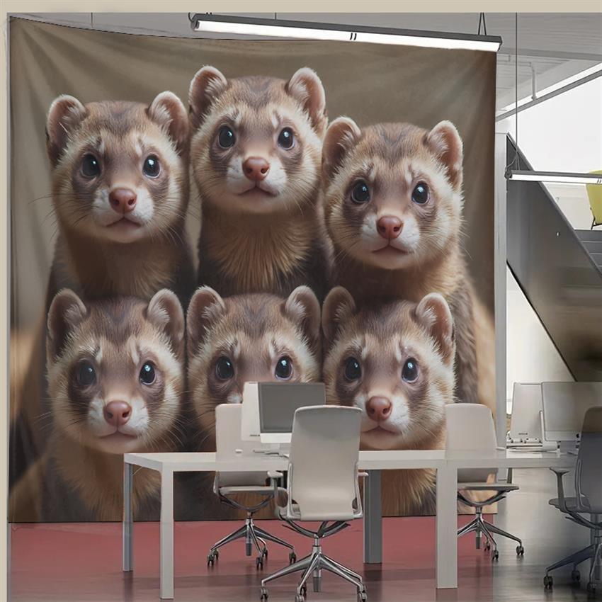 Cute Ferret Group Tapestry Wal - Interior Design Home recension och pris