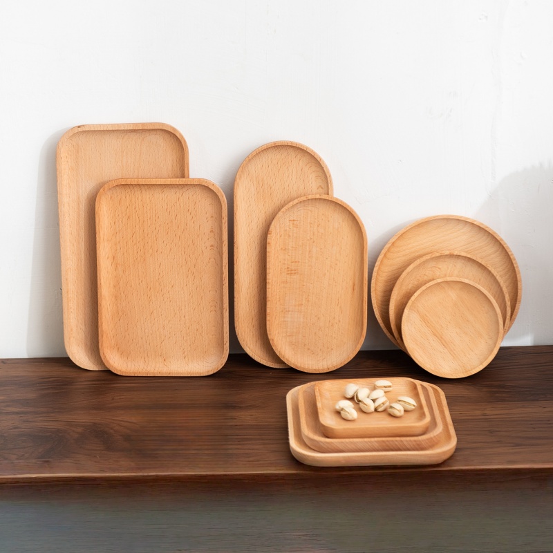 Solid Beech Wood Breakfast Tra - Travertine Tray Oval recension och pris