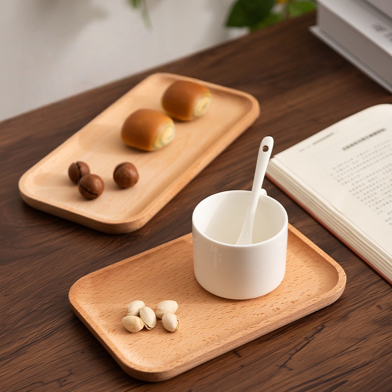 Solid Beech Wood Breakfast Tra - Travertine Tray Oval recension och pris