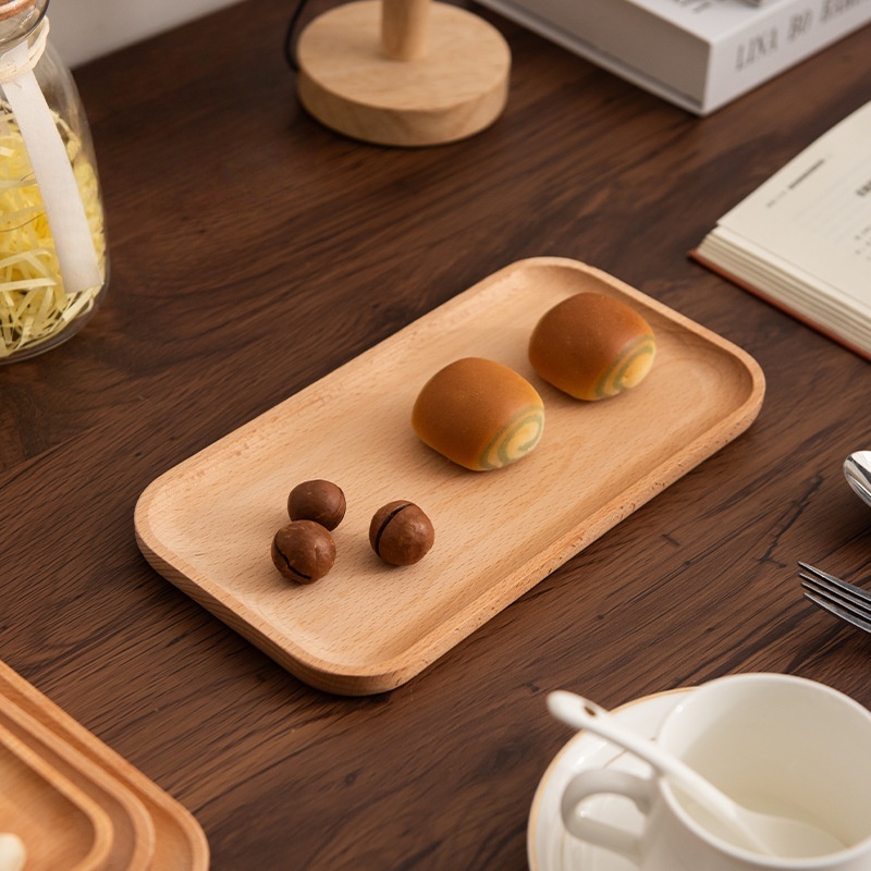 Solid Beech Wood Breakfast Tra - Travertine Tray Oval recension och pris