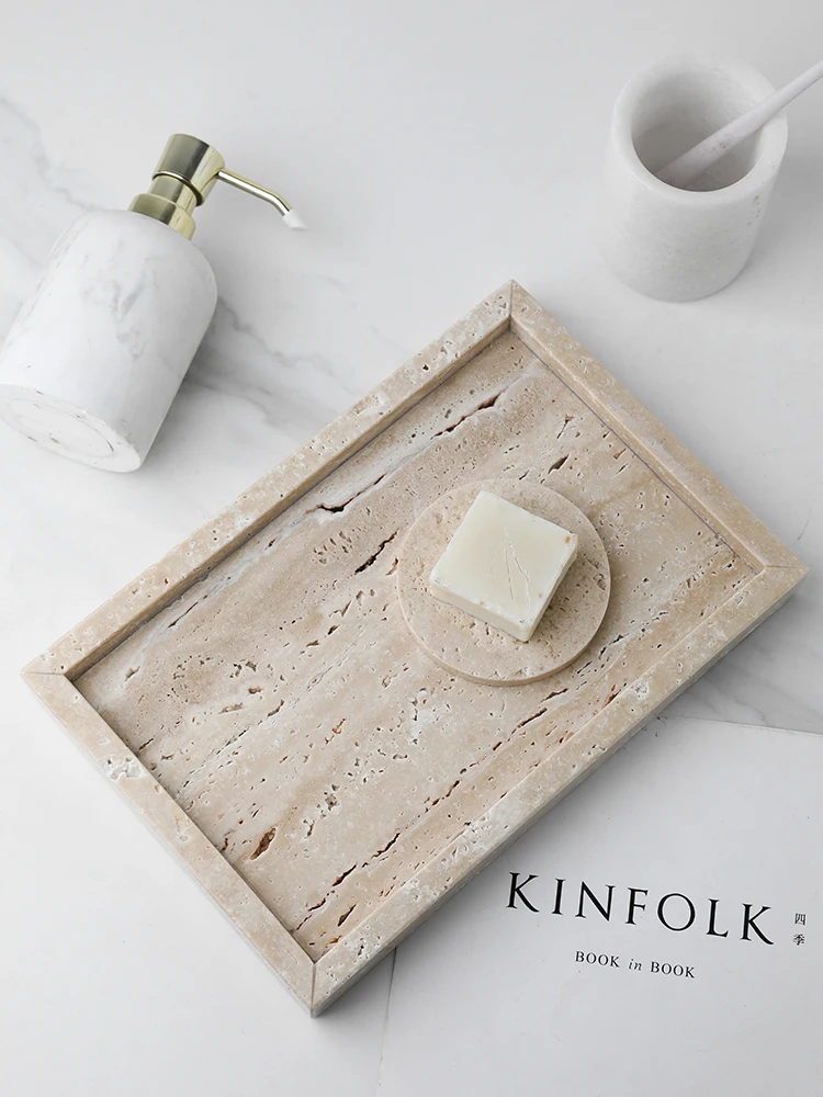 Minimalism Marble Tray for Per - Travertine Tray Oval recension och pris