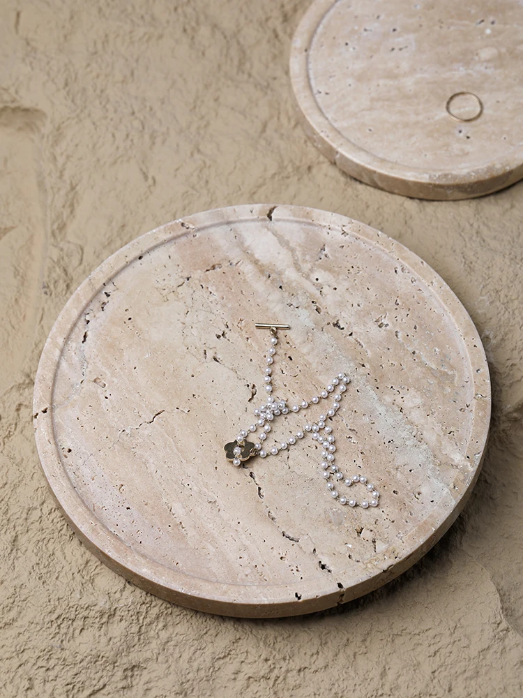 Minimalism Marble Tray for Per - Travertine Tray Oval recension och pris