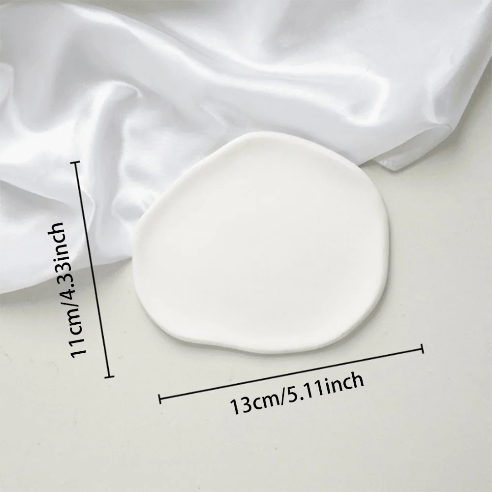 1PC Elegant White Jewelry Tray - Travertine Tray Oval recension och pris