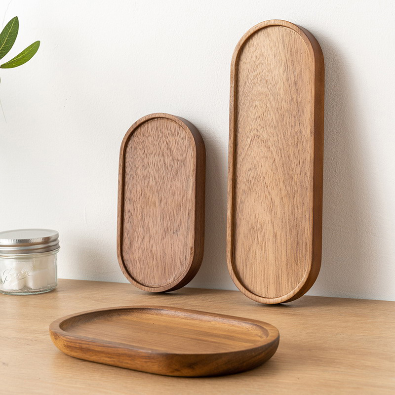 Tableware Solid Wood Food Tray - Travertine Tray Oval recension och pris