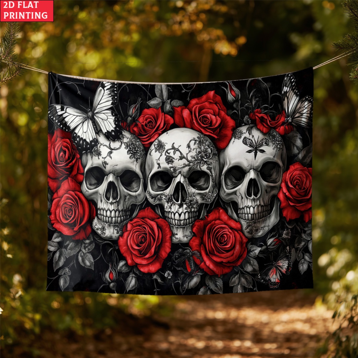 unframed Skull and Roses Gothi - Interior Design Home recension och pris