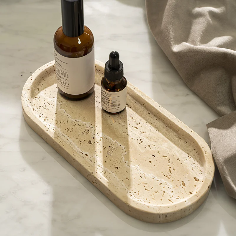 Travertine Stone Tray for Bath - Travertine Tray Oval recension och pris