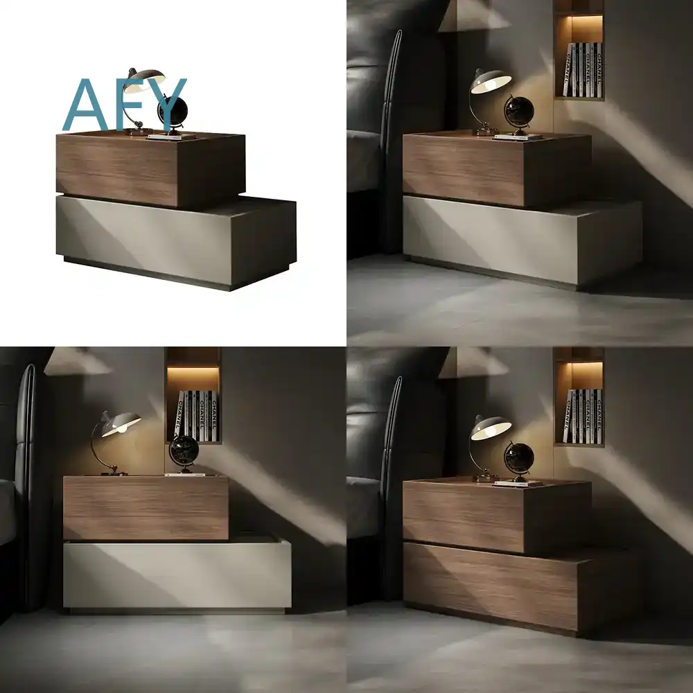 Creative Solid Wood Bedside Ta - Muji Home Storage recension och pris