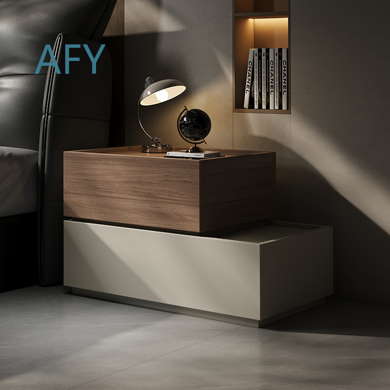 Creative Solid Wood Bedside Ta - Muji Home Storage recension och pris