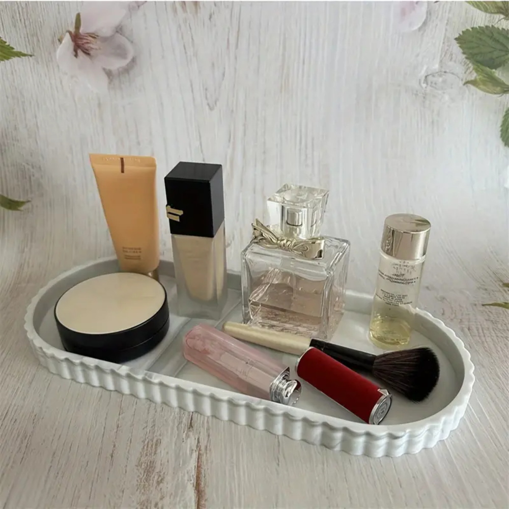 1-Piece Oval Vanity Tray, Coun - Travertine Tray Oval recension och pris