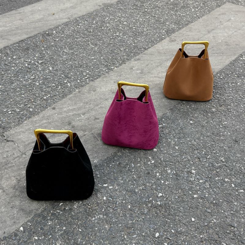 Luxury Suede Bucket Bag Women  - Interior Design Gold recension och pris