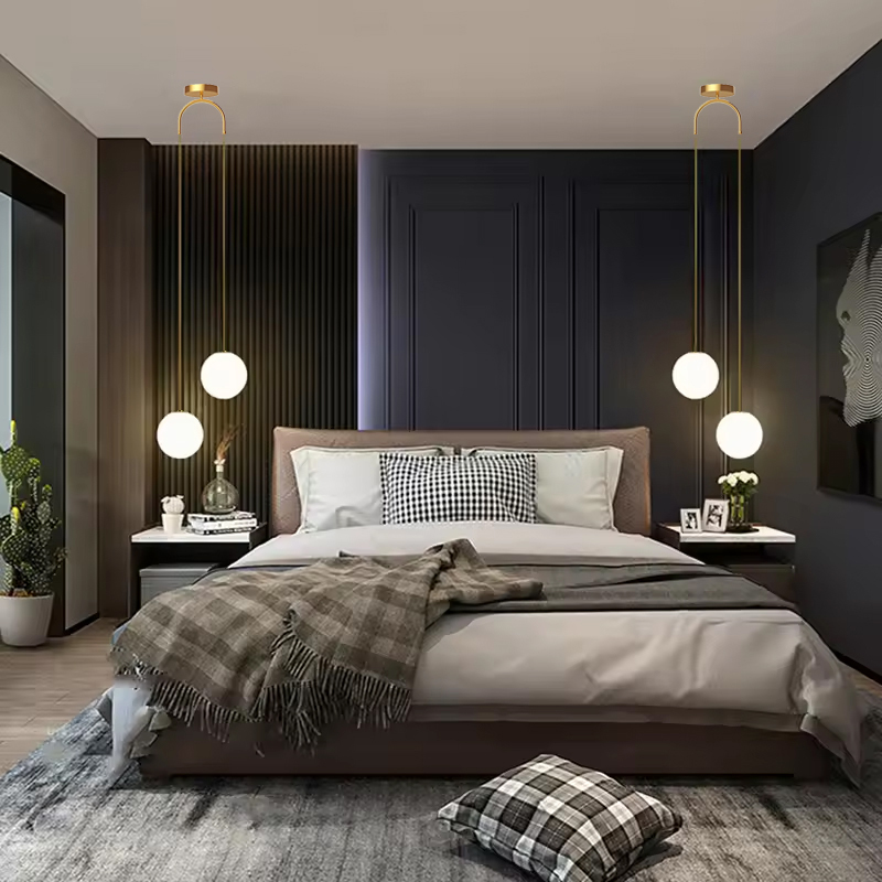 Bedroom Bedside Hanging Pendan - Interior Design Gold recension och pris