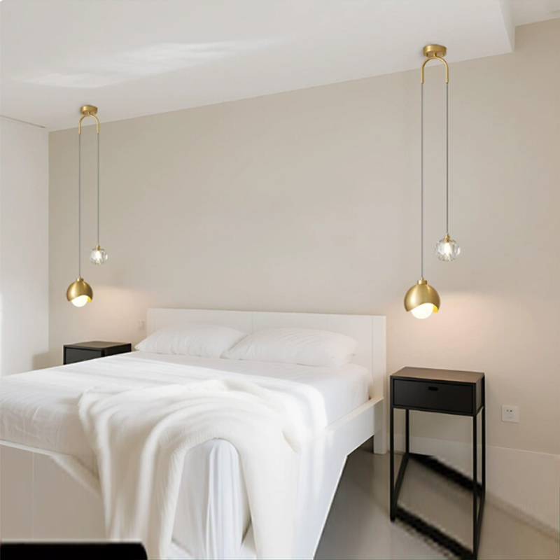Bedroom Bedside Hanging Pendan - Interior Design Gold recension och pris