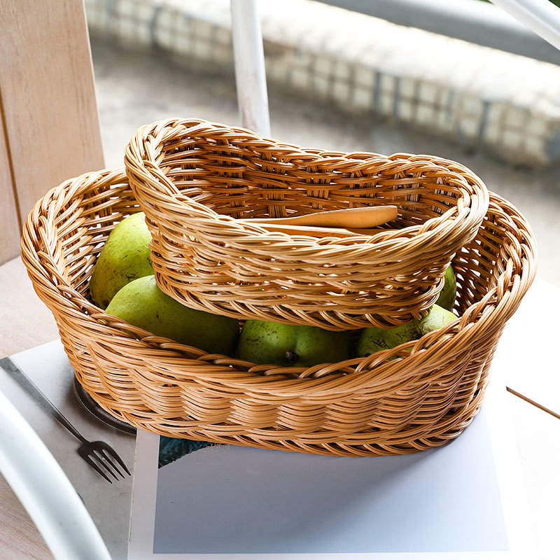 Oval Rattan Woven Storage Bask - Travertine Tray Oval recension och pris