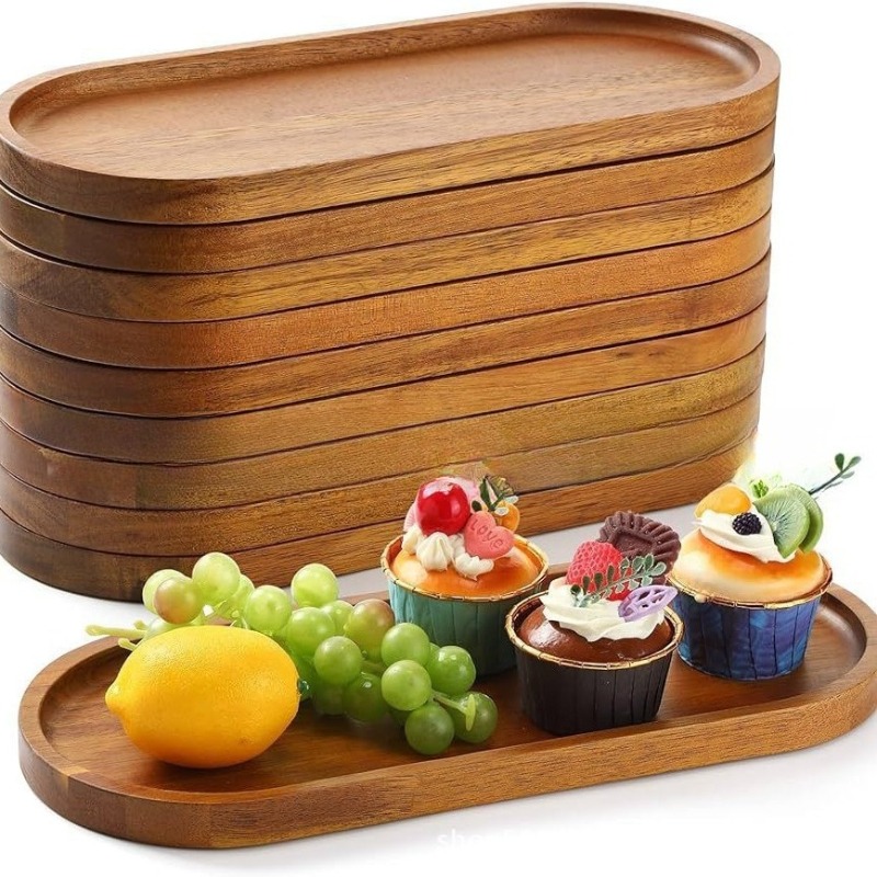 Wabi Sabi Style Acacia Wood De - Travertine Tray Oval recension och pris