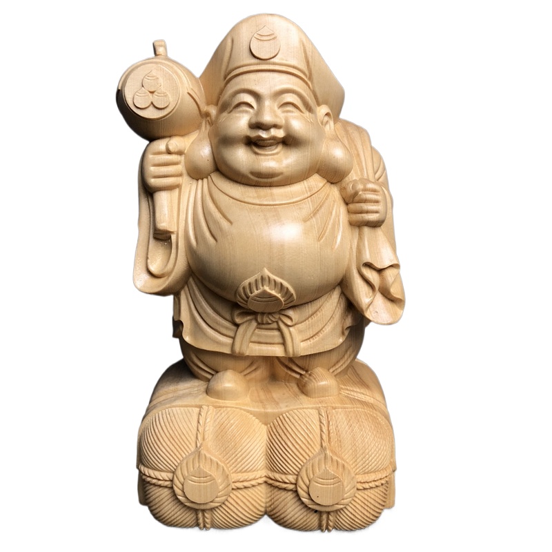 Hand Carved Hinoki Wood Daikok - Interior Design Japan recension och pris
